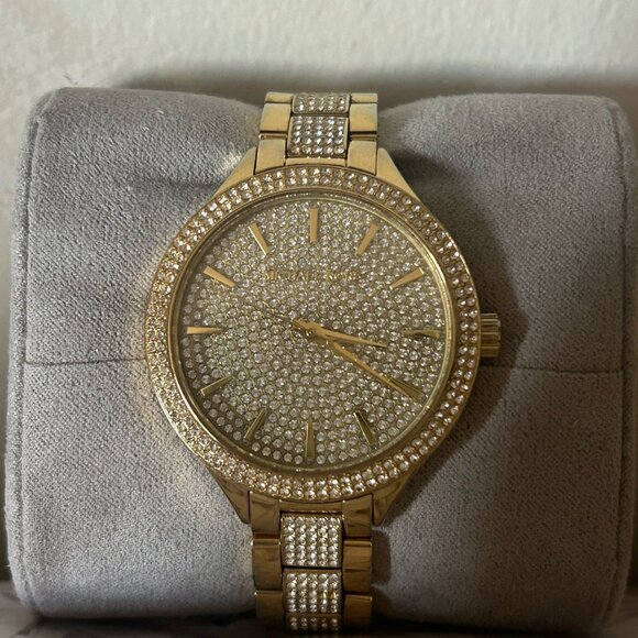 MICHAEL KORS Pave Gold Tone Watch - Picture 4 of 5